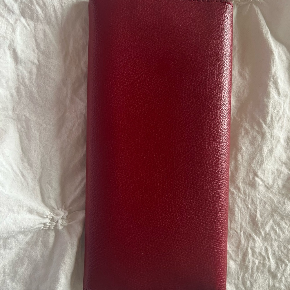 Fendi- Authentic 🍀 EUC Red Leather Long Wallet - Picture 2 of 9